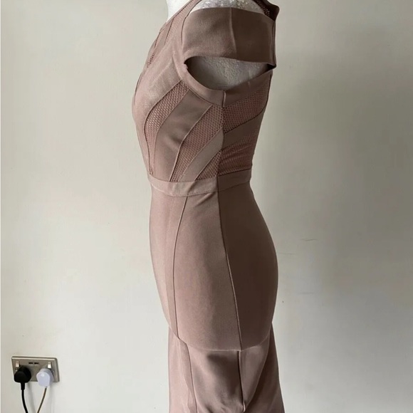 WOW Couture Blush Pink Bodycon Dress Size M 10 Bandage - Picture 3 of 5